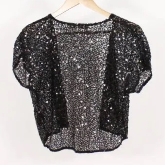 Black Sequin open top & cami | Large - Picture 2 of 14